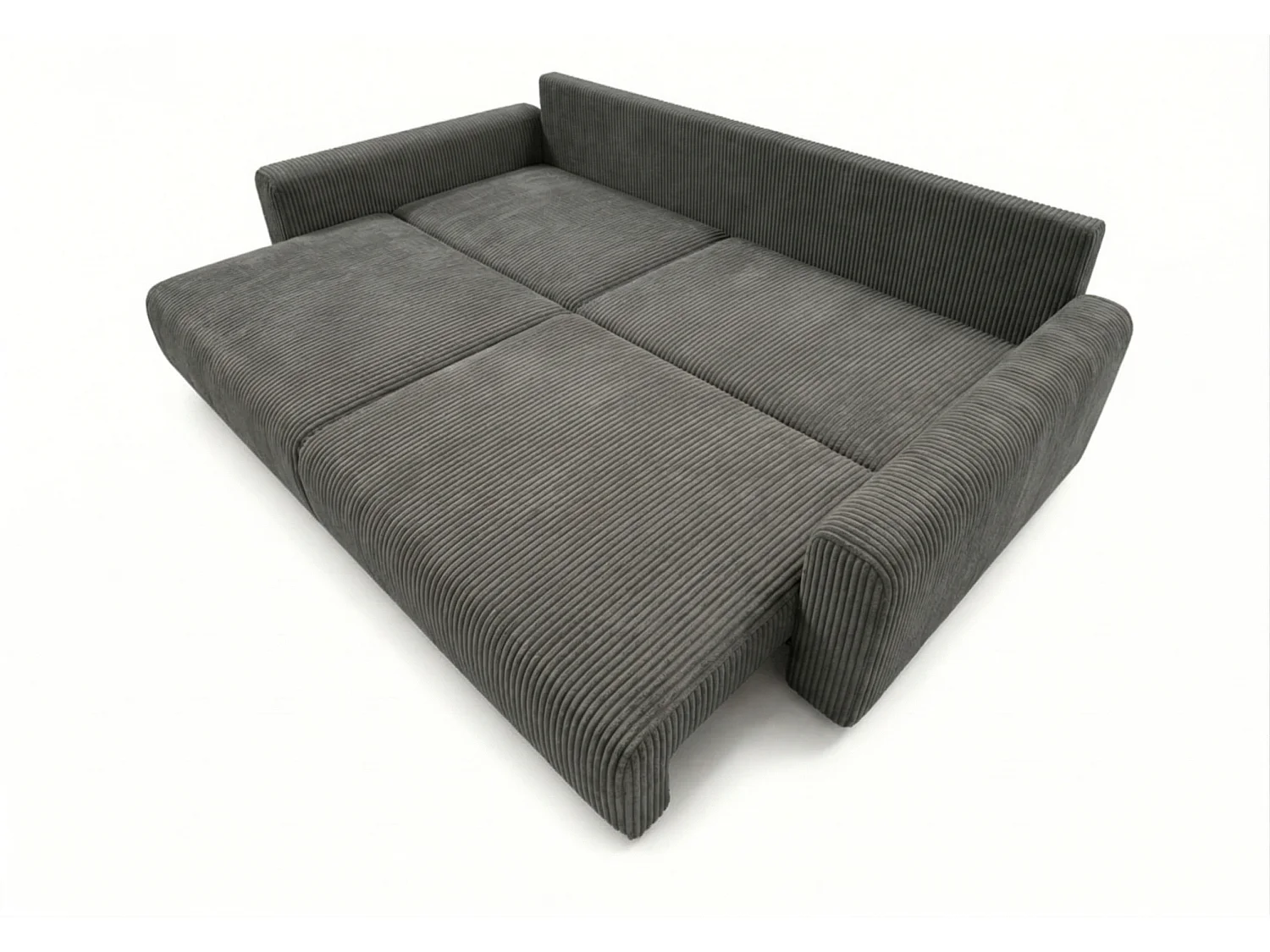 Canapé d’angle convertible BOND 2-en-1 230x150 cm, en tissu POSO 115 gris