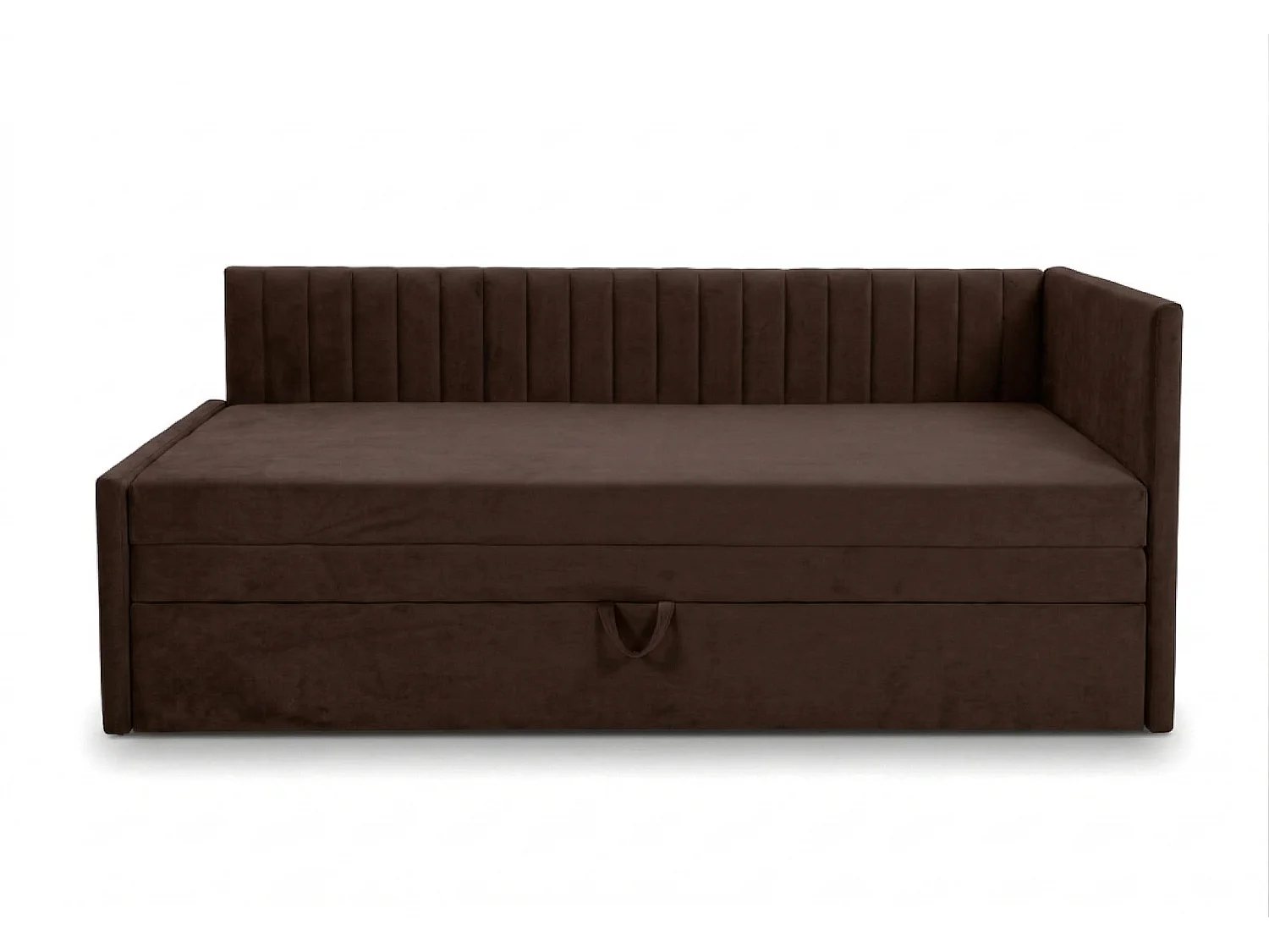 Łóżko dzienne wysuwane 2x90x200cm w tkaninie MANILA 4 brązowej