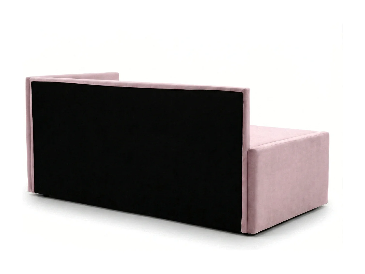 Lit de jour gigogne 2x90x200 cm en tissu MANILA 9 rose