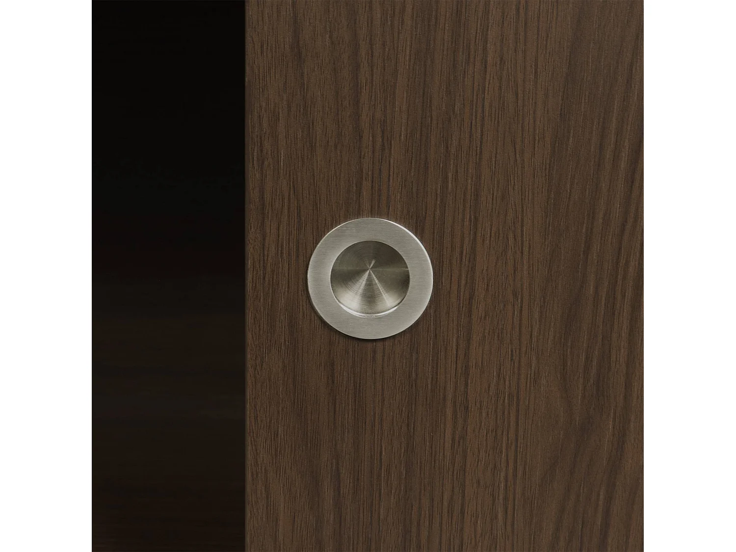 Mueble de vinilo vintage con decoración de madera y acero inoxidable,