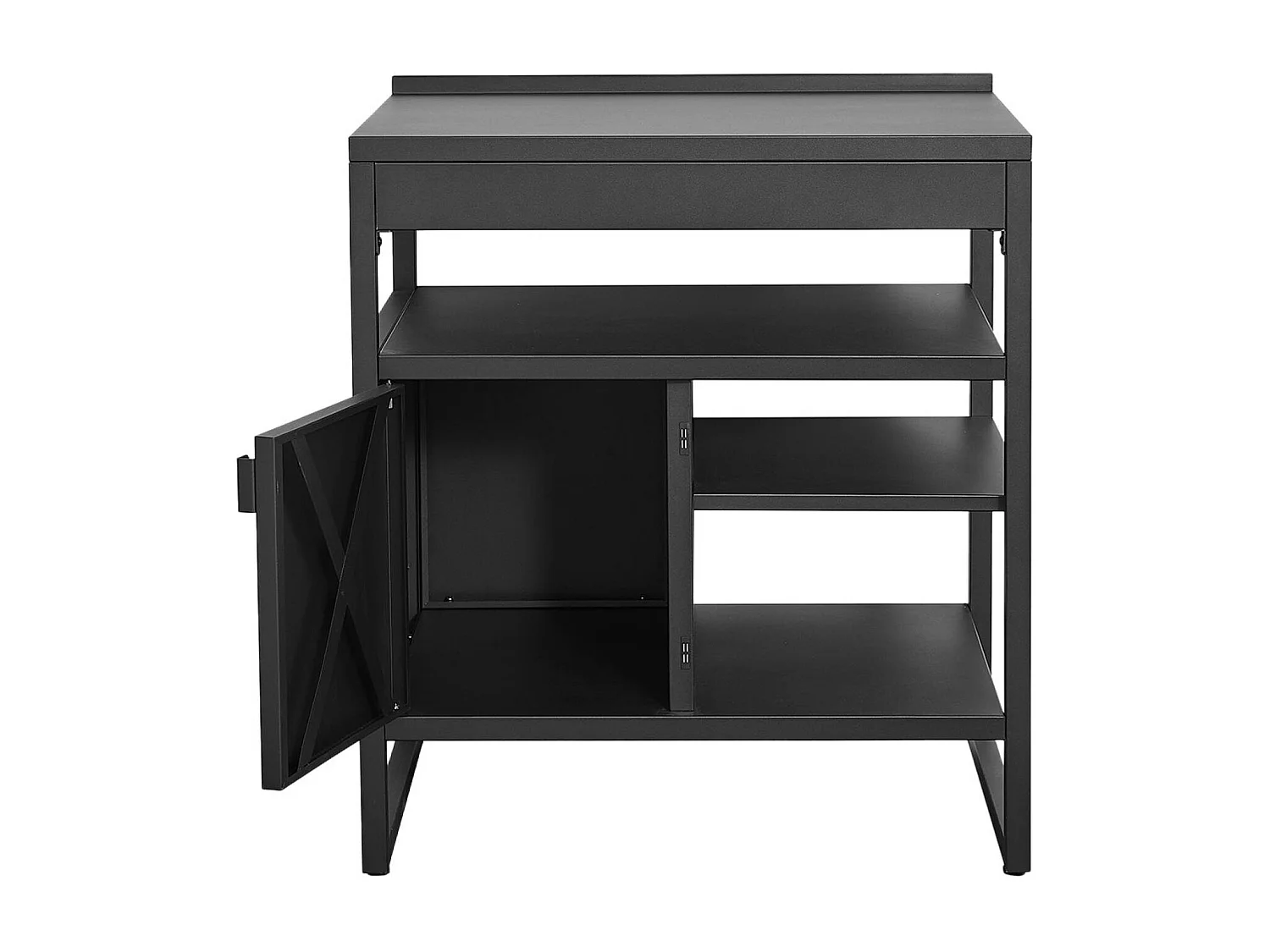 Cuisine extérieure 3 modules acier inoxydable avec barbecue gaz 4 brûleurs noir - Kea