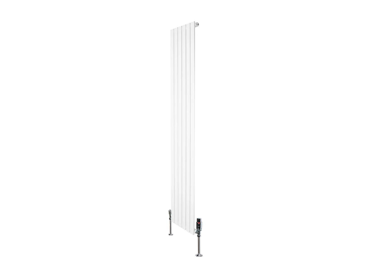 Radiador Plano Coluna Única 1800x420 mm - Branco, Aço Carbono 1,5 mm, 1059W, Alta Eficiência, Válvulas Termostáticas Incluídas, Fácil Instalação e Durável