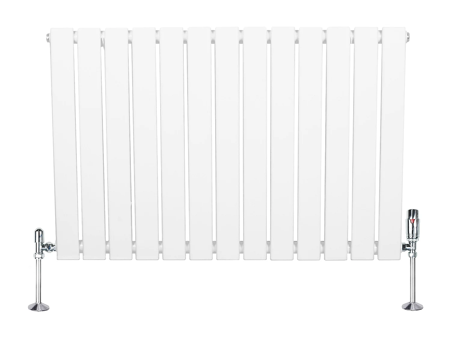 Radiatore Orizzontale 600 x 910 mm con Valvole TRV Bianco