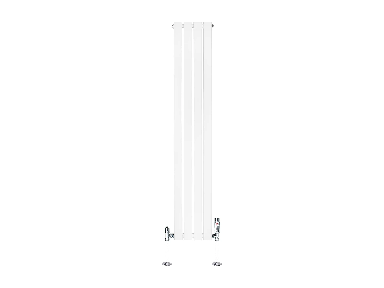 Radiador Plano Coluna Única 1600x280 mm - Branco, Aço Carbono 1,5 mm, 627W, Alta Eficiência, Válvulas Termostáticas Incluídas, Fácil Instalação e Durável
