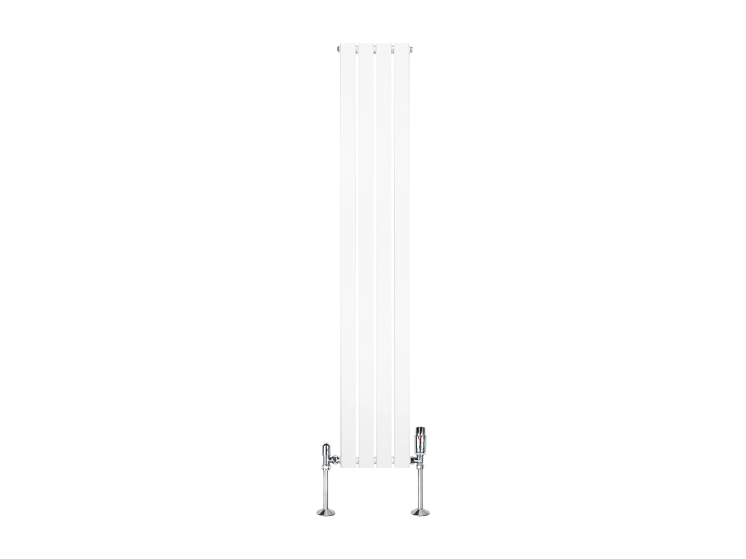 Radiador Plano Coluna Única 1800x280 mm - Branco, Aço Carbono 1,5 mm, 707W, Alta Eficiência, Válvulas Termostáticas Incluídas, Fácil Instalação e Durável