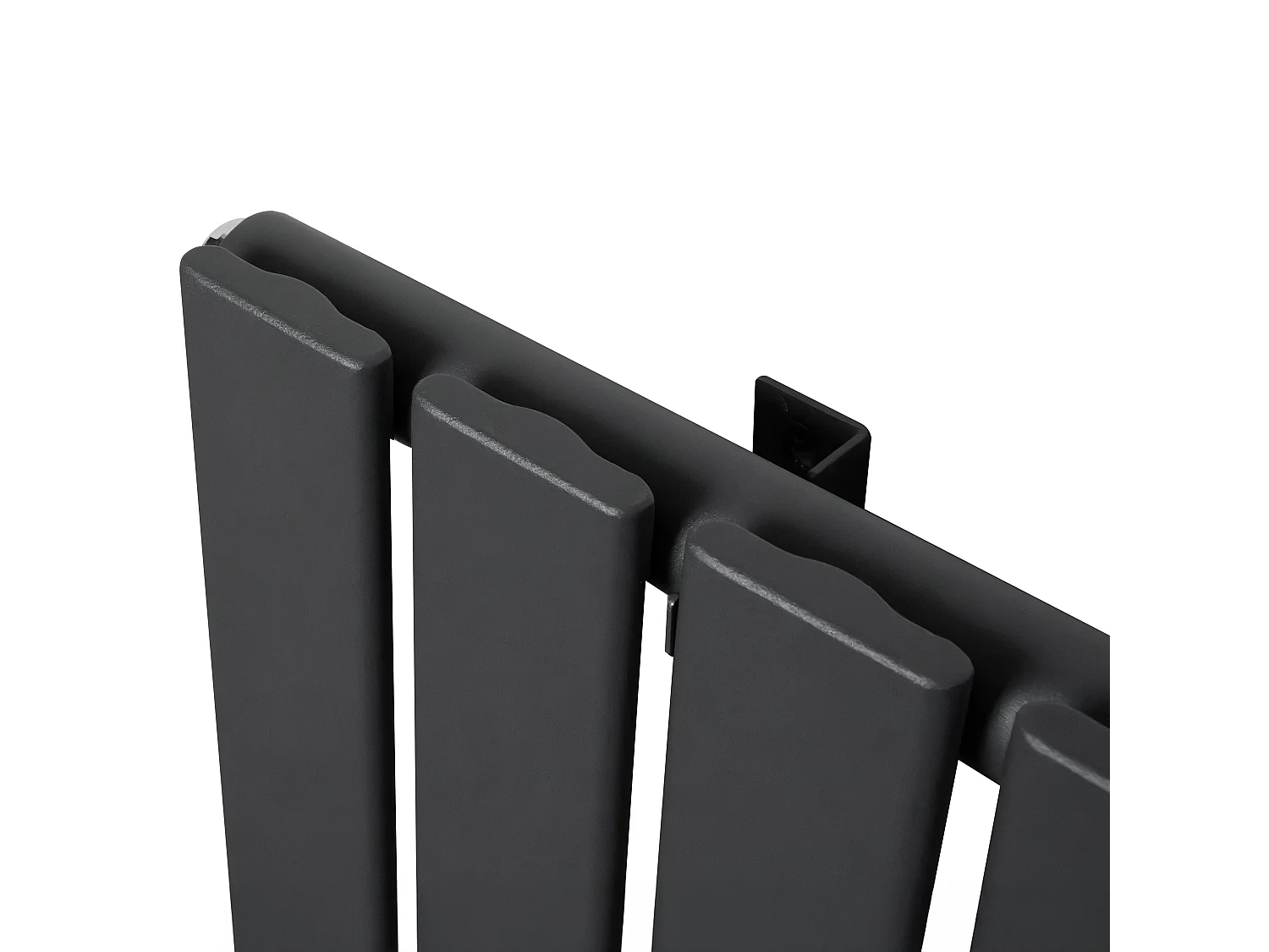 Radiador Plano Coluna Única 600x1190 mm - Cinza Antracite, Aço Carbono 1,5 mm, 1080W, Alta Eficiência, Válvulas Termostáticas Incluídas, Fácil Instalação e Durável