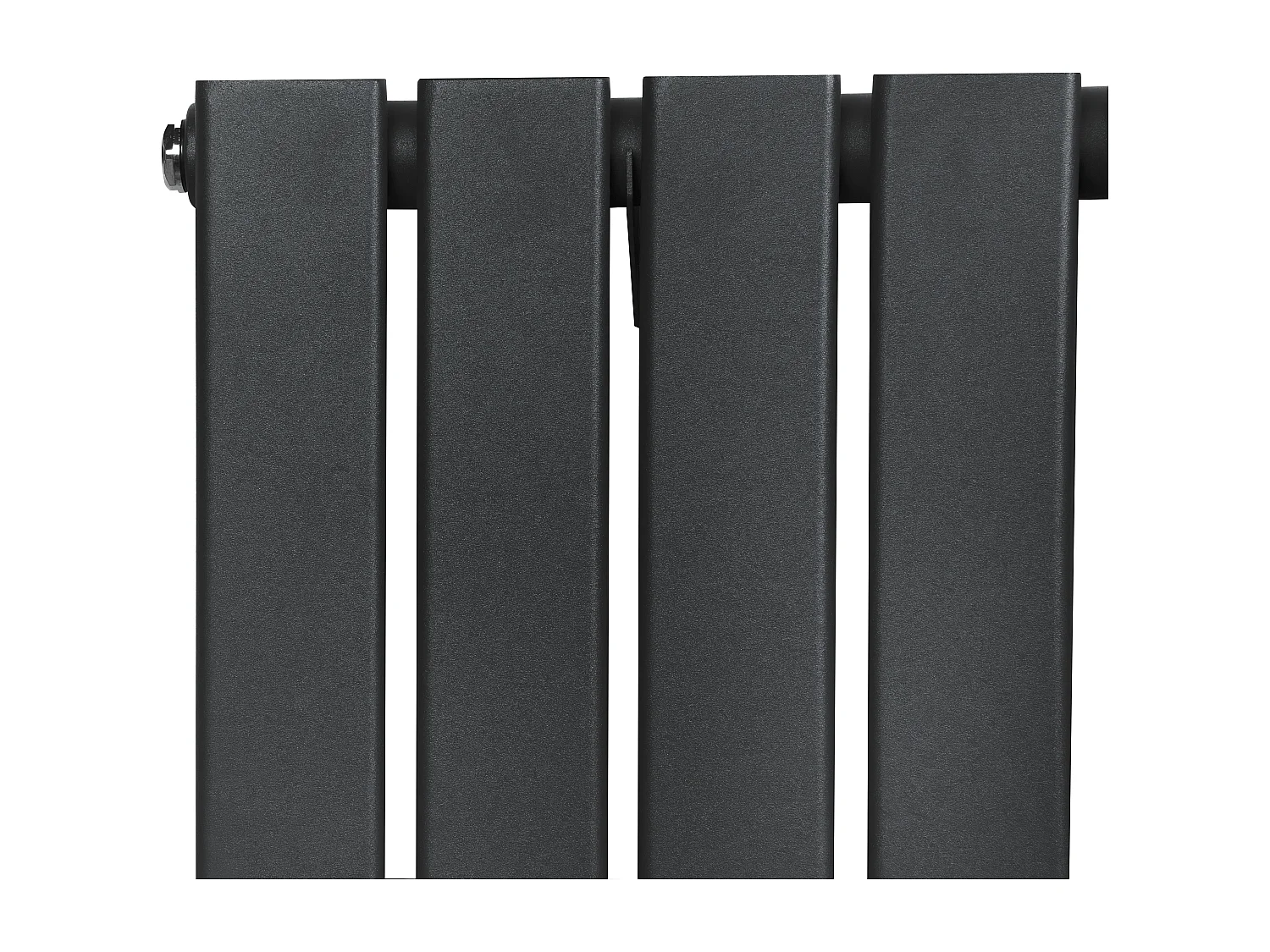 Radiador Plano Coluna Única 1600x280 mm - Cinza Antracite, Aço Carbono 1,5 mm, 627W, Alta Eficiência, Válvulas Termostáticas Incluídas, Fácil Instalação e Durável