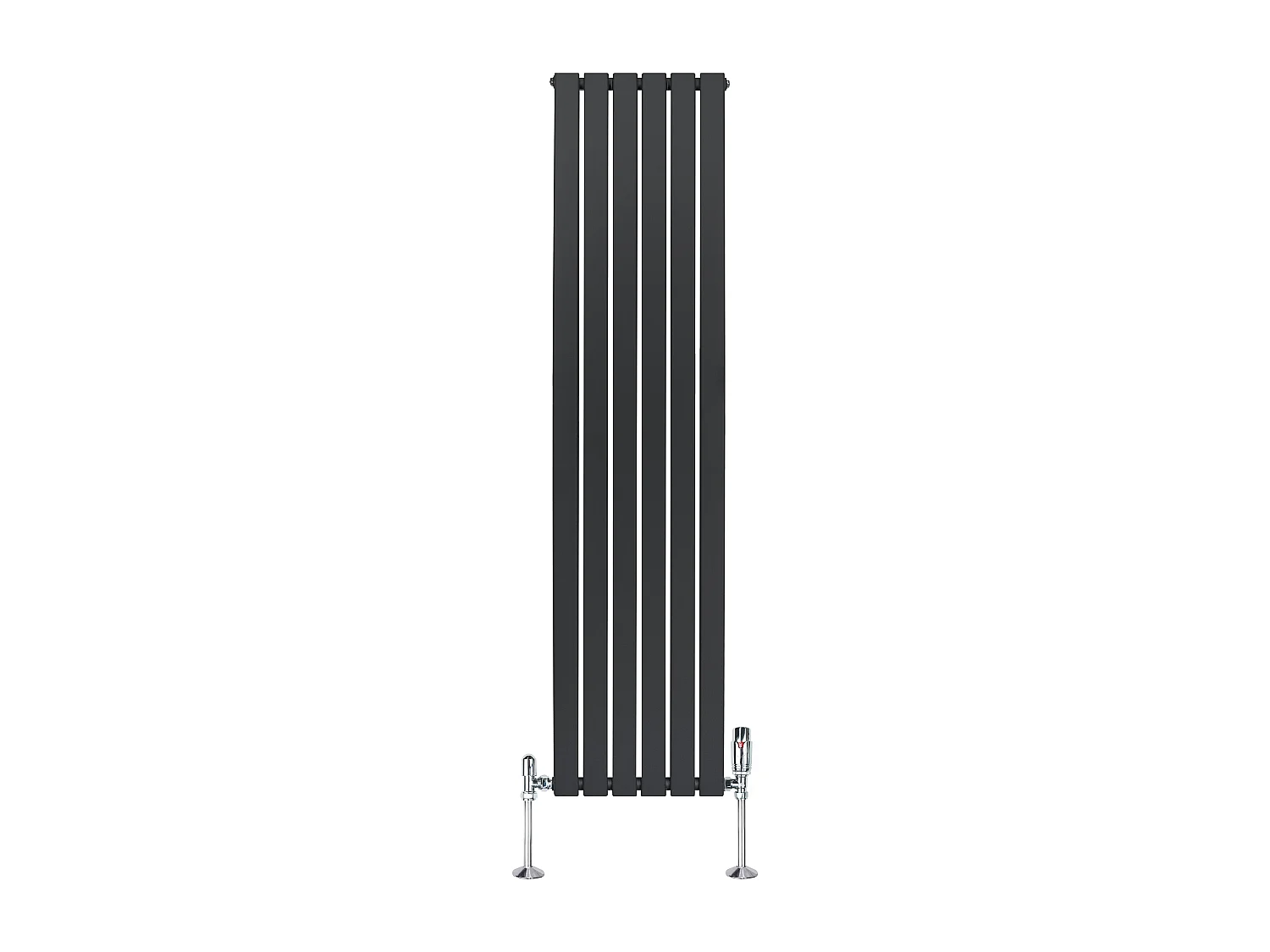 Radiador Plano Coluna Única 1800x420 mm - Cinzento Antracite, Aço 1,5 mm, 1059W, Alta Eficiência, Válvulas Termostáticas Incluídas, Fácil Instalação e Durável