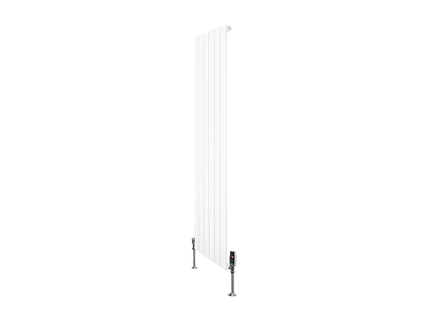 Radiador Plano Coluna Única 1600x420 mm - Branco, Aço Carbono 1,5 mm, 941W, Alta Eficiência, Válvulas Termostáticas Incluídas, Fácil Instalação e Durável