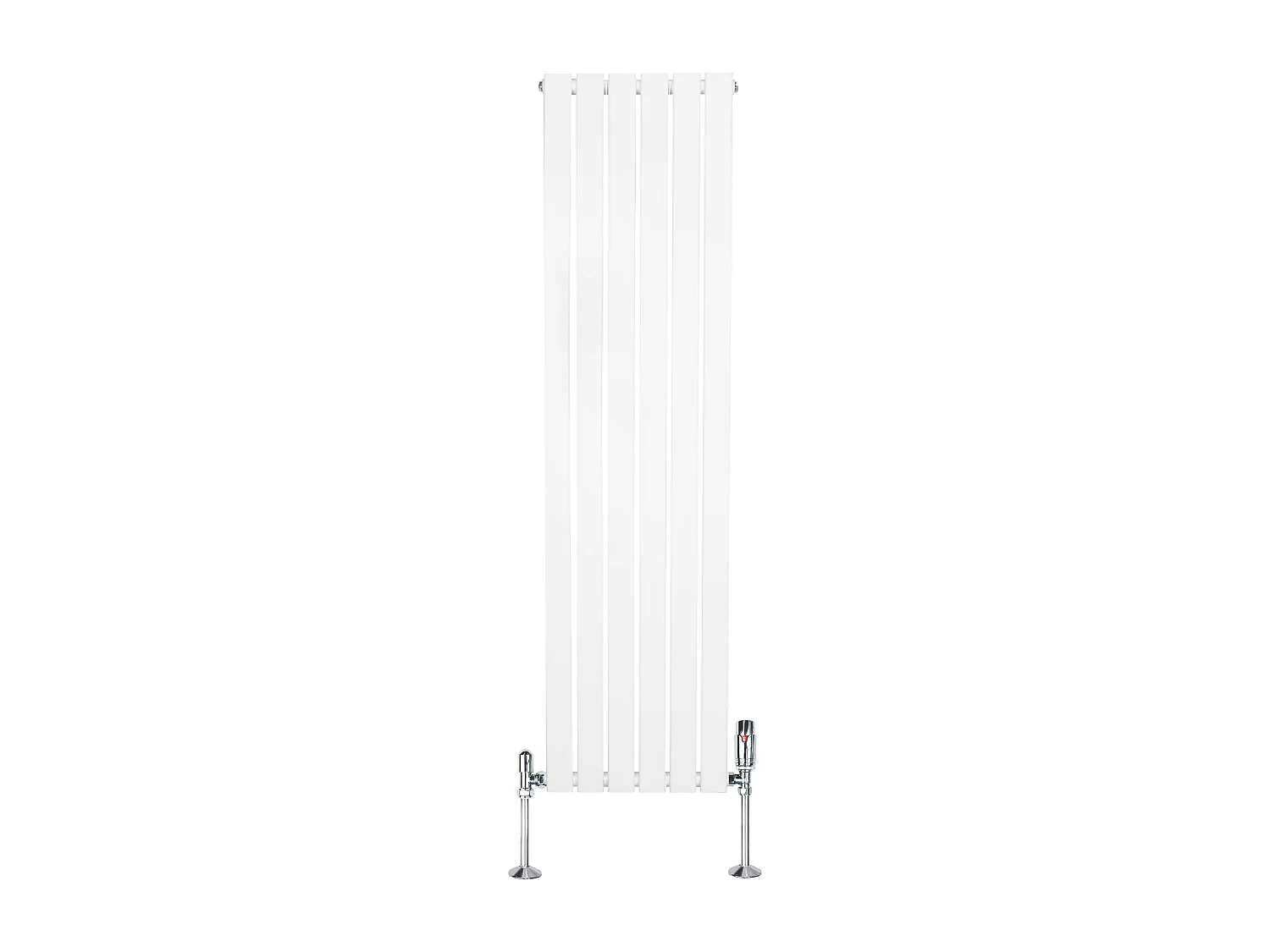 Radiador Plano Coluna Única 1600x420 mm - Branco, Aço Carbono 1,5 mm, 941W, Alta Eficiência, Válvulas Termostáticas Incluídas, Fácil Instalação e Durável