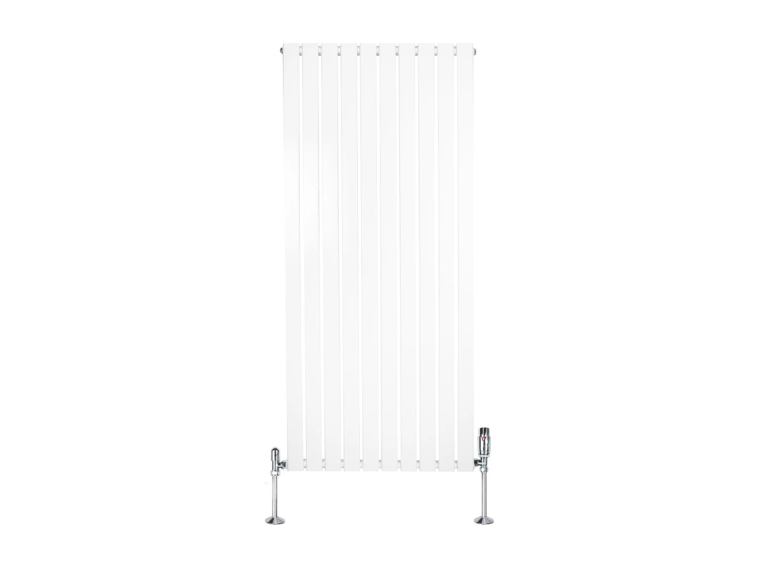 Radiador Plano Coluna Única 1600x700 mm - Branco, Aço Carbono 1,5 mm, 1568W, Alta Eficiência, Válvulas Termostáticas Incluídas, Fácil Instalação e Durável