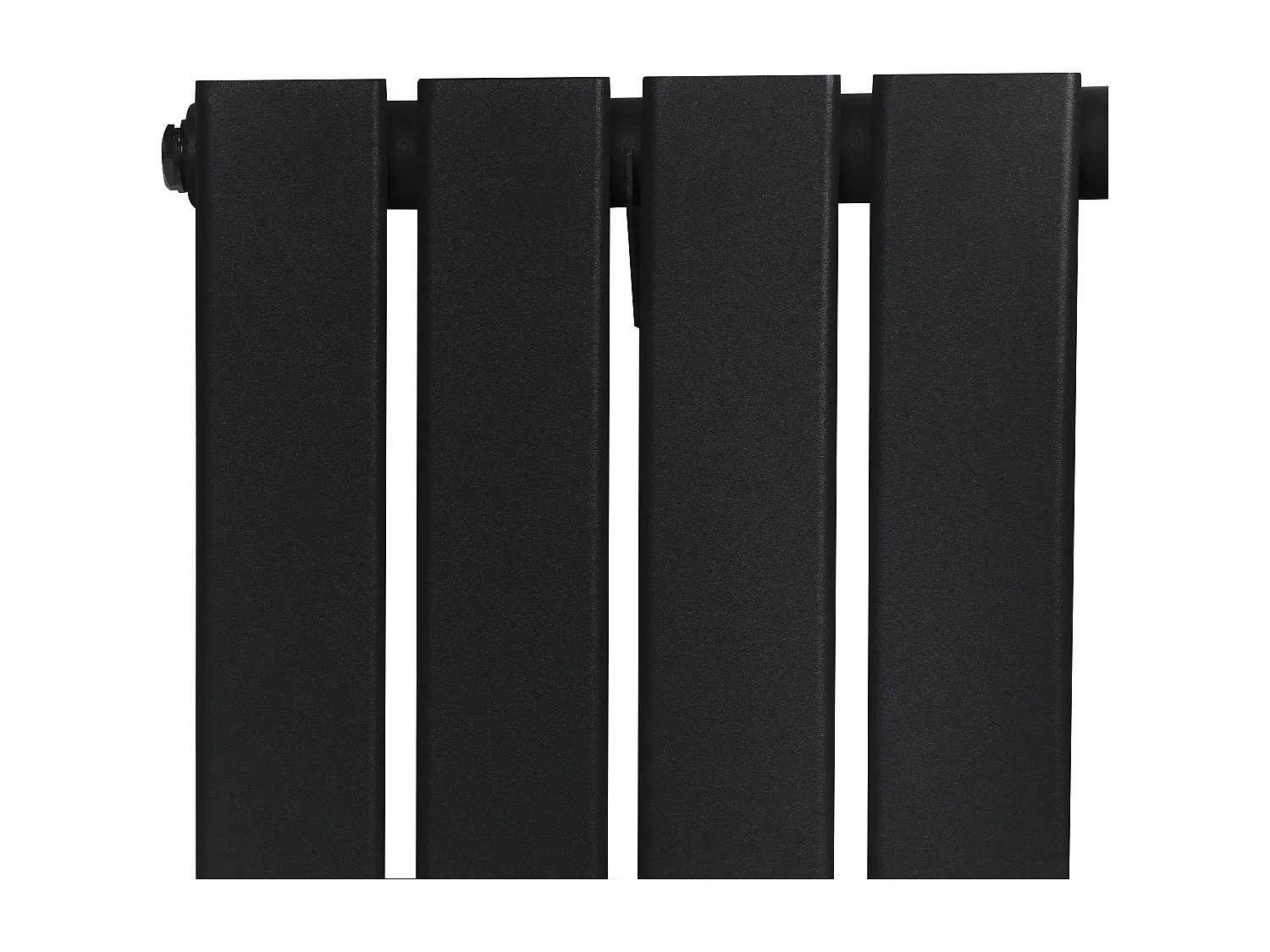 Horizontale design radiator vlak - 1 kolom - zwart - 600x910mm - thermostaatkraan