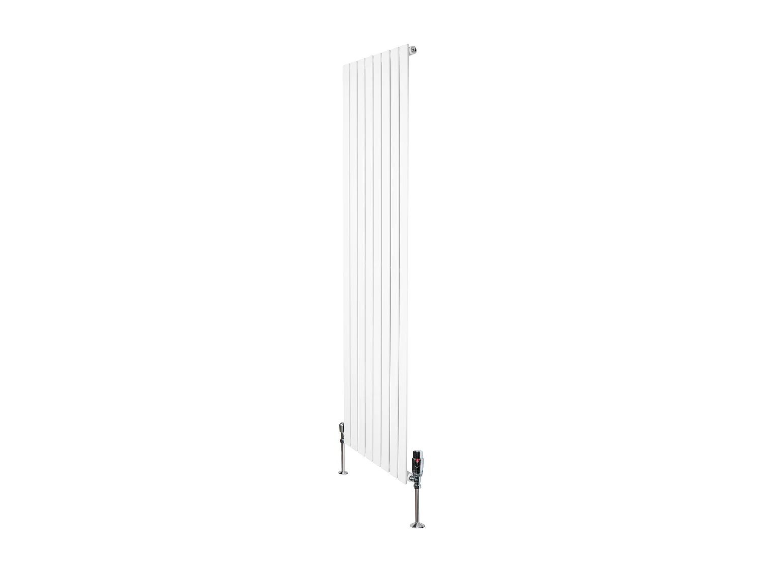 Radiador Plano Coluna Única 1800x560 mm - Branco, Aço Carbono 1,5 mm, 1412W, Alta Eficiência, Válvulas Termostáticas Incluídas, Fácil Instalação e Durável
