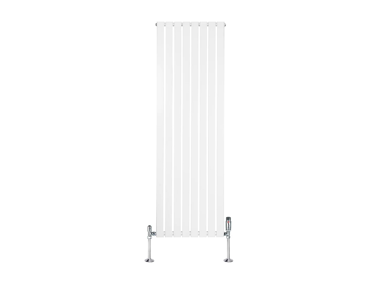 Radiador Plano Coluna Única 1800x560 mm - Branco, Aço Carbono 1,5 mm, 1412W, Alta Eficiência, Válvulas Termostáticas Incluídas, Fácil Instalação e Durável