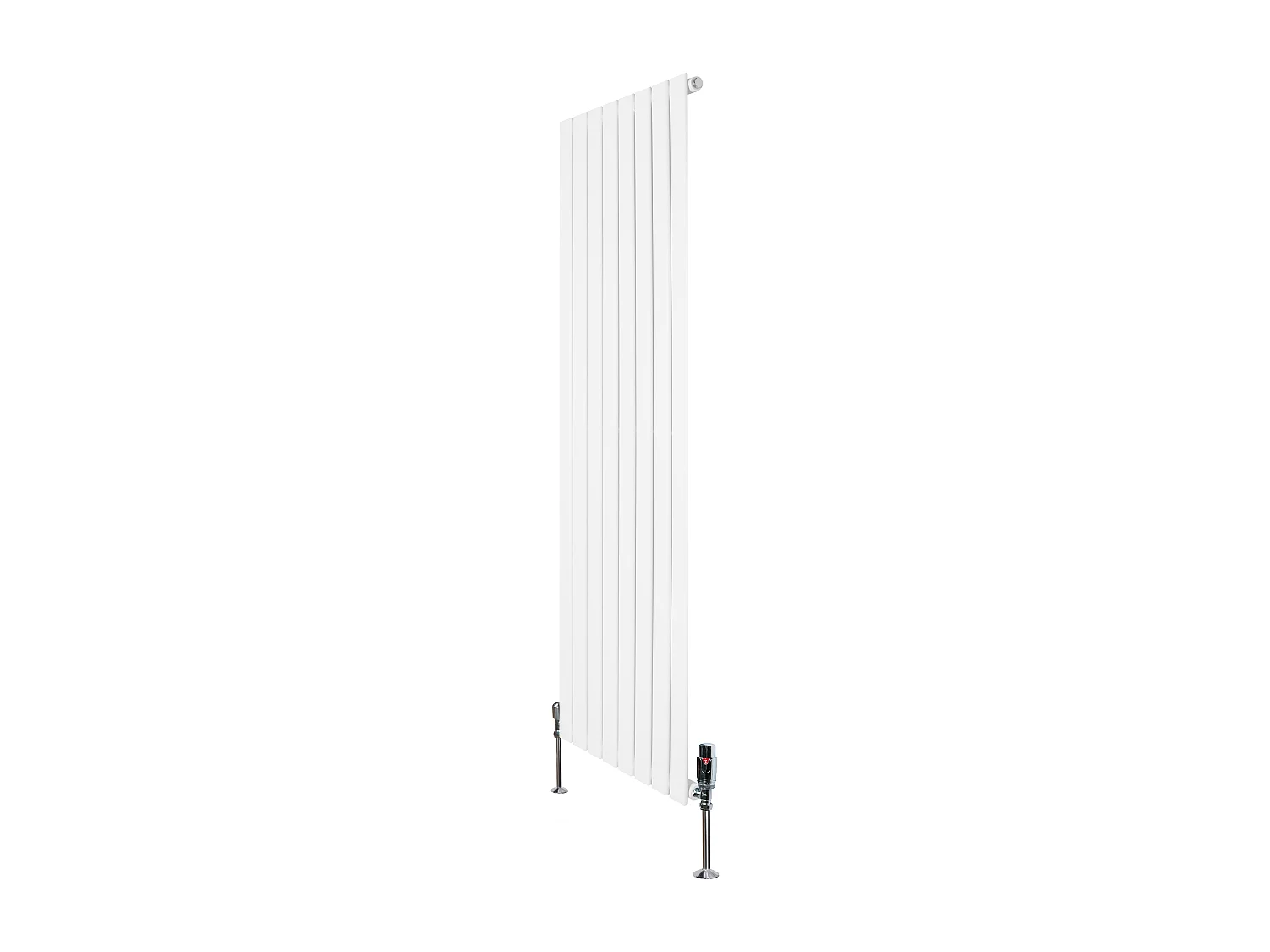 Radiador Plano Coluna Única 1600x560 mm - Branco, Aço Carbono 1,5 mm, 1229W, Alta Eficiência, Válvulas Termostáticas Incluídas, Fácil Instalação e Durável