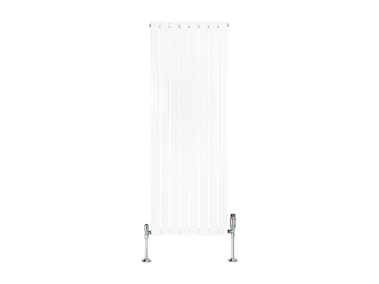 Radiador Plano Coluna Única 1600x560 mm - Branco, Aço Carbono 1,5 mm, 1229W, Alta Eficiência, Válvulas Termostáticas Incluídas, Fácil Instalação e Durável