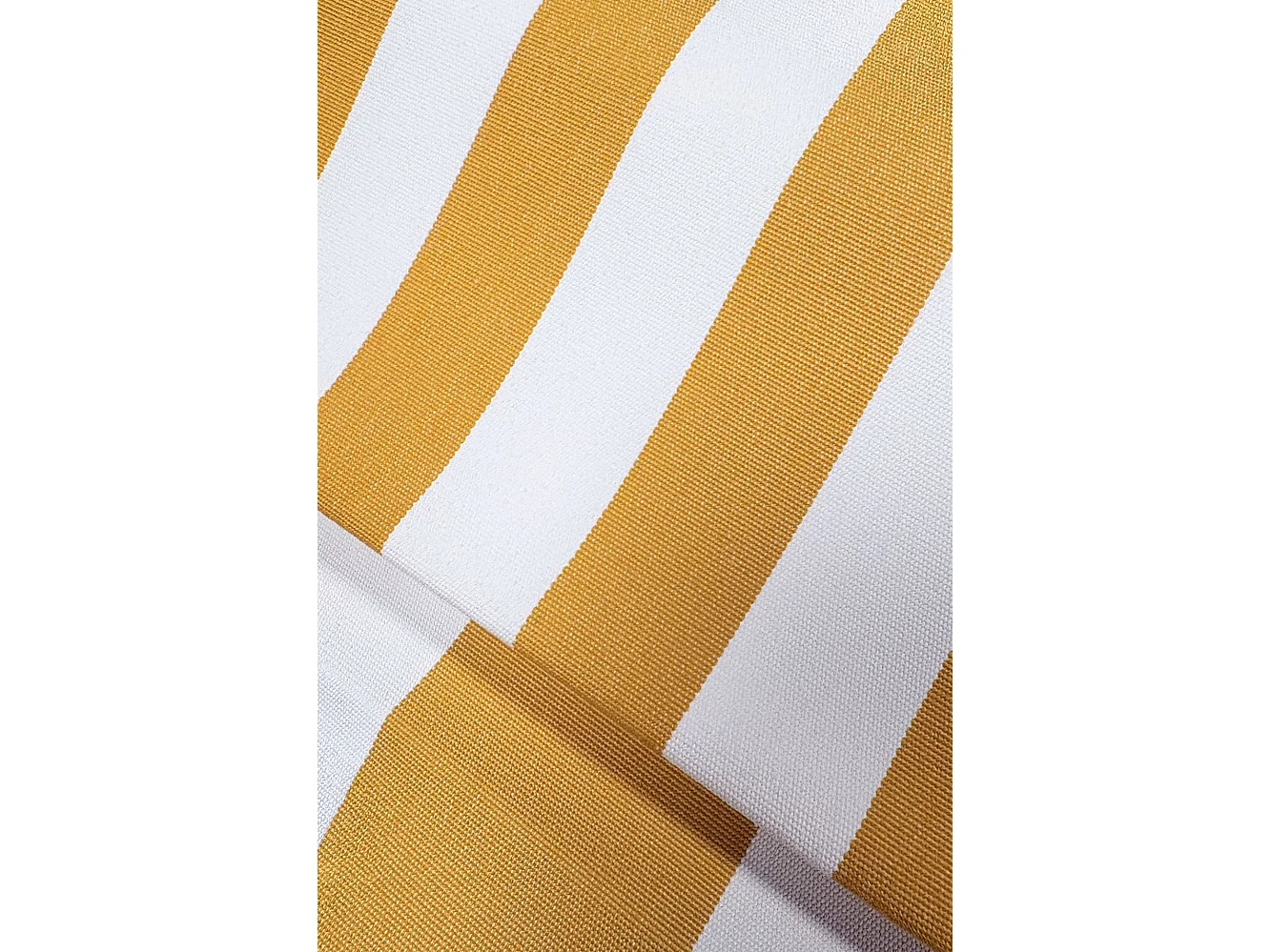 Now's Home - Pouf Extérieur Compresse En Tissu Bouton D'or Et Blanc 70x60x30cm Flavio