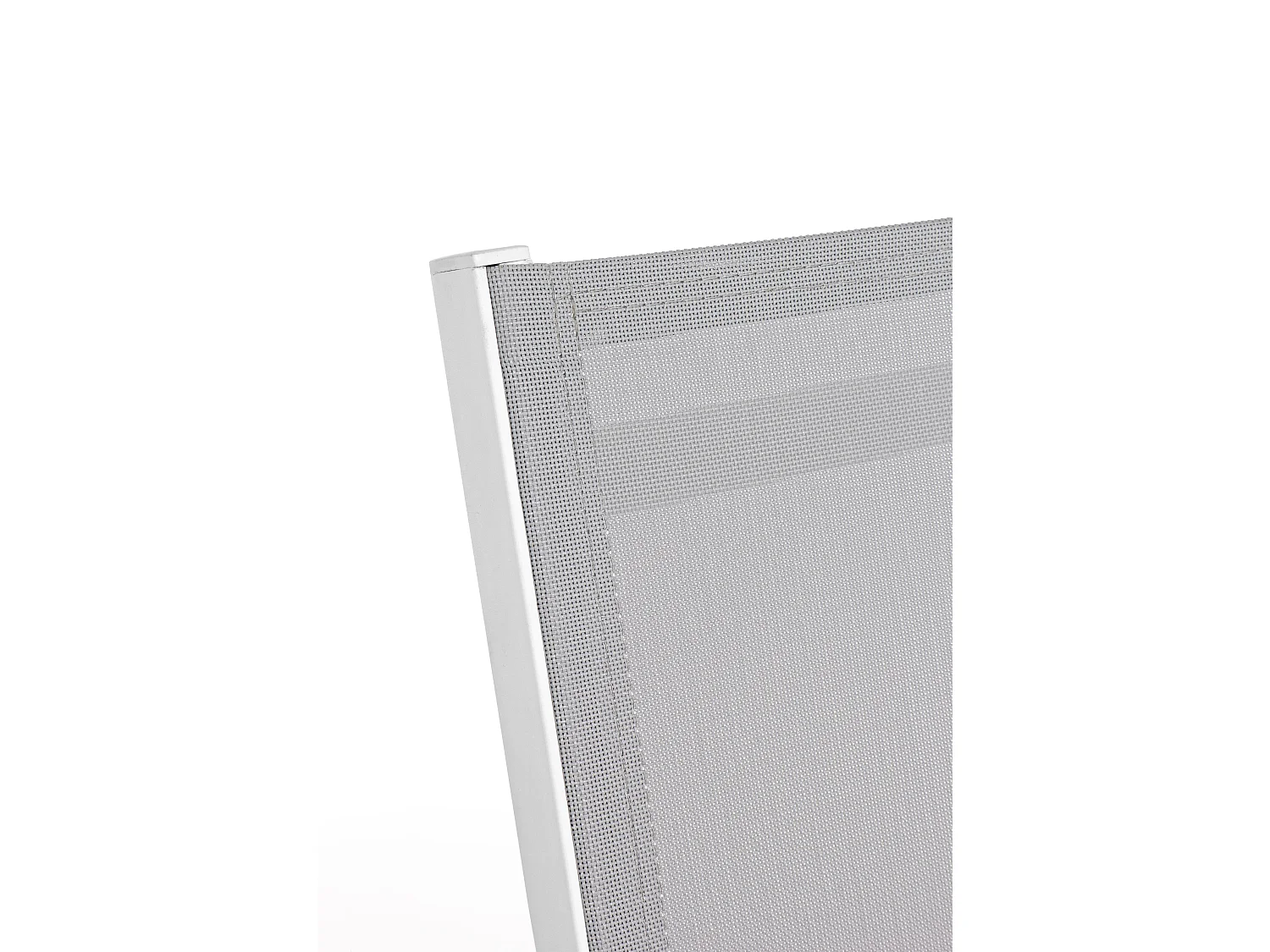 Lot de 4 chaises pliantes ELIN – Aluminium & textilène-Gris clair