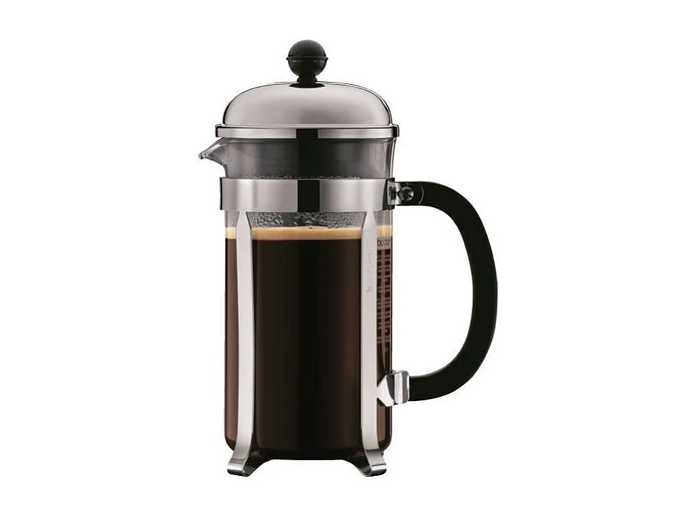 BODUM - Cafetière à piston CHAMBORD - 8 Tasses - 1L - Gris