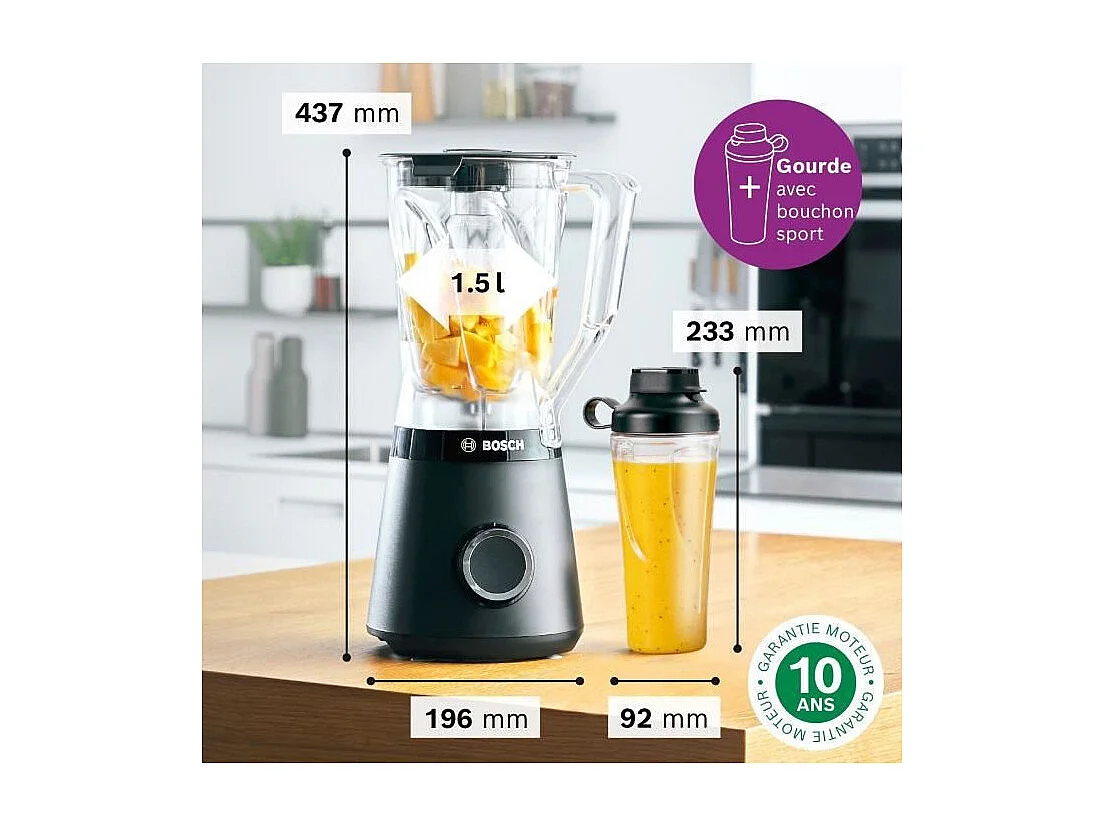 Blender - BOSCH - VitaPower/MMB614GO - Revetement noir