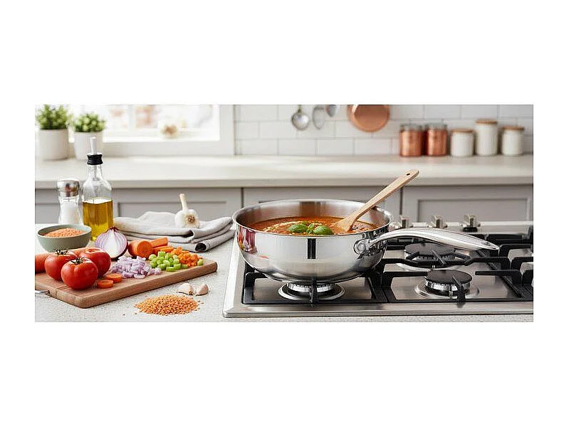 Sauteuse grand chef - ARTHUR MARTIN - AM4490 - Ø20 cm - Inox 18/10 - Tous feux dont induction