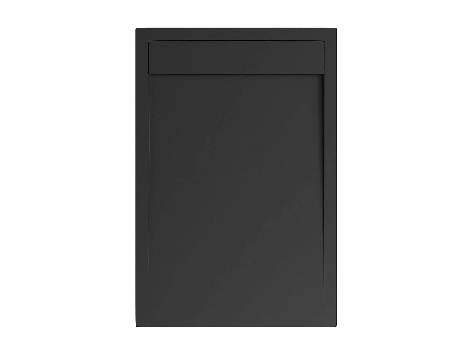 Receveur de douche 190x70 extra-plat Noir en résine minérale antidérapant effet ardoise - Magnus LAVABERG