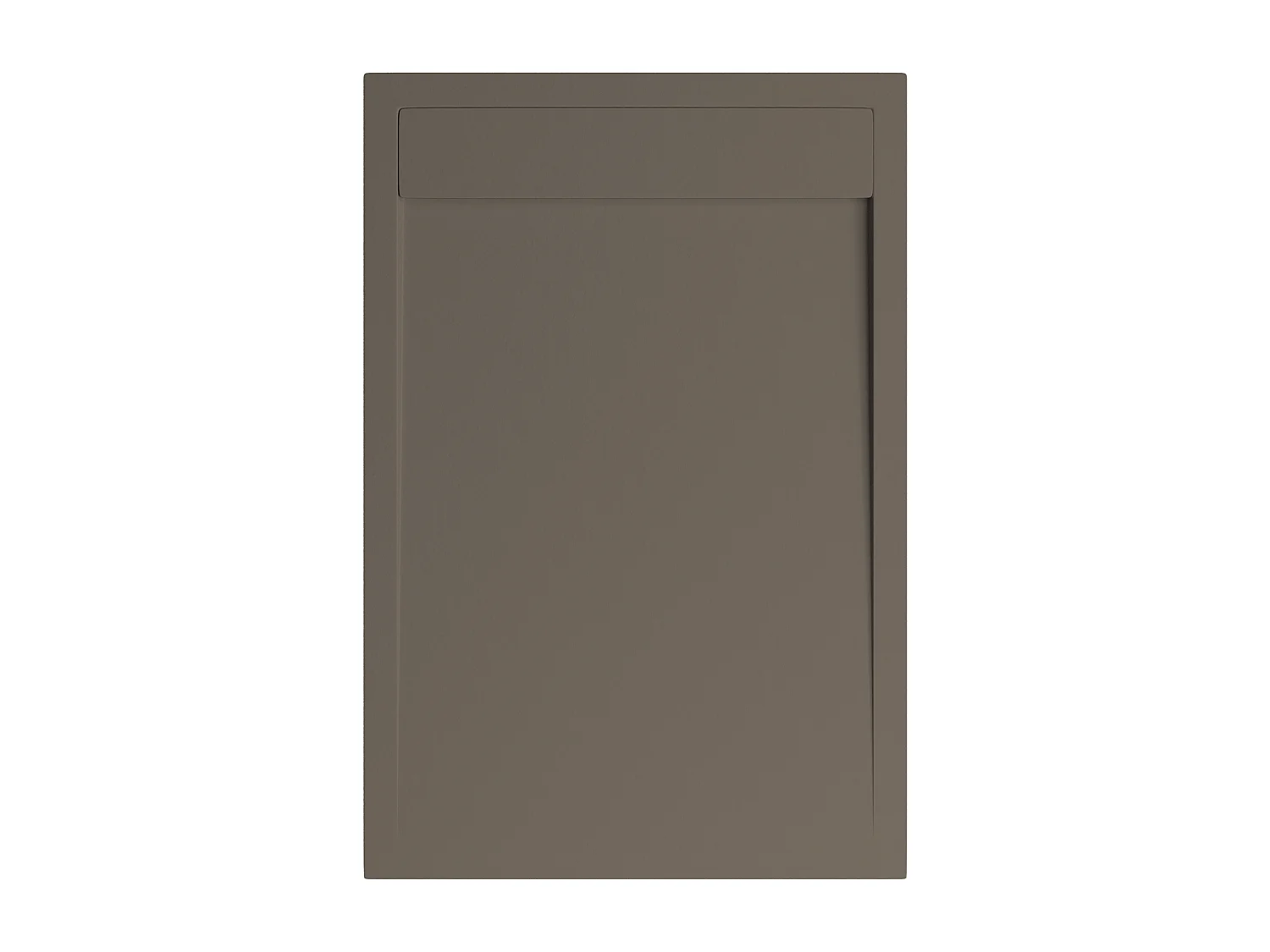 Receveur de douche 180x70 extra-plat Marron en résine minérale antidérapant effet ardoise - Magnus LAVABERG