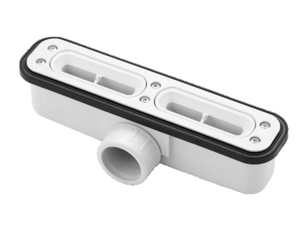 Receveur de douche 130x80 extra-plat Blanc en résine minérale antidérapant effet ardoise - Ragnar LAVABERG