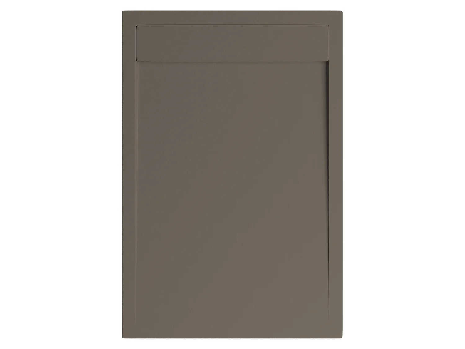 Douchebak 100x80 cm ultra vlak Bruin in mineraalcomposiet, antislip leisteenlook – Magnus LAVABERG