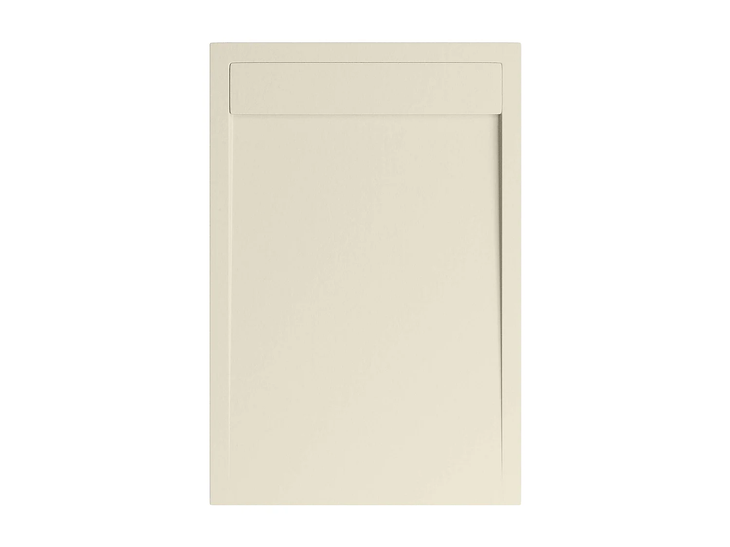 Receveur de douche 150x80 extra-plat Beige en résine minérale antidérapant effet ardoise - Magnus LAVABERG