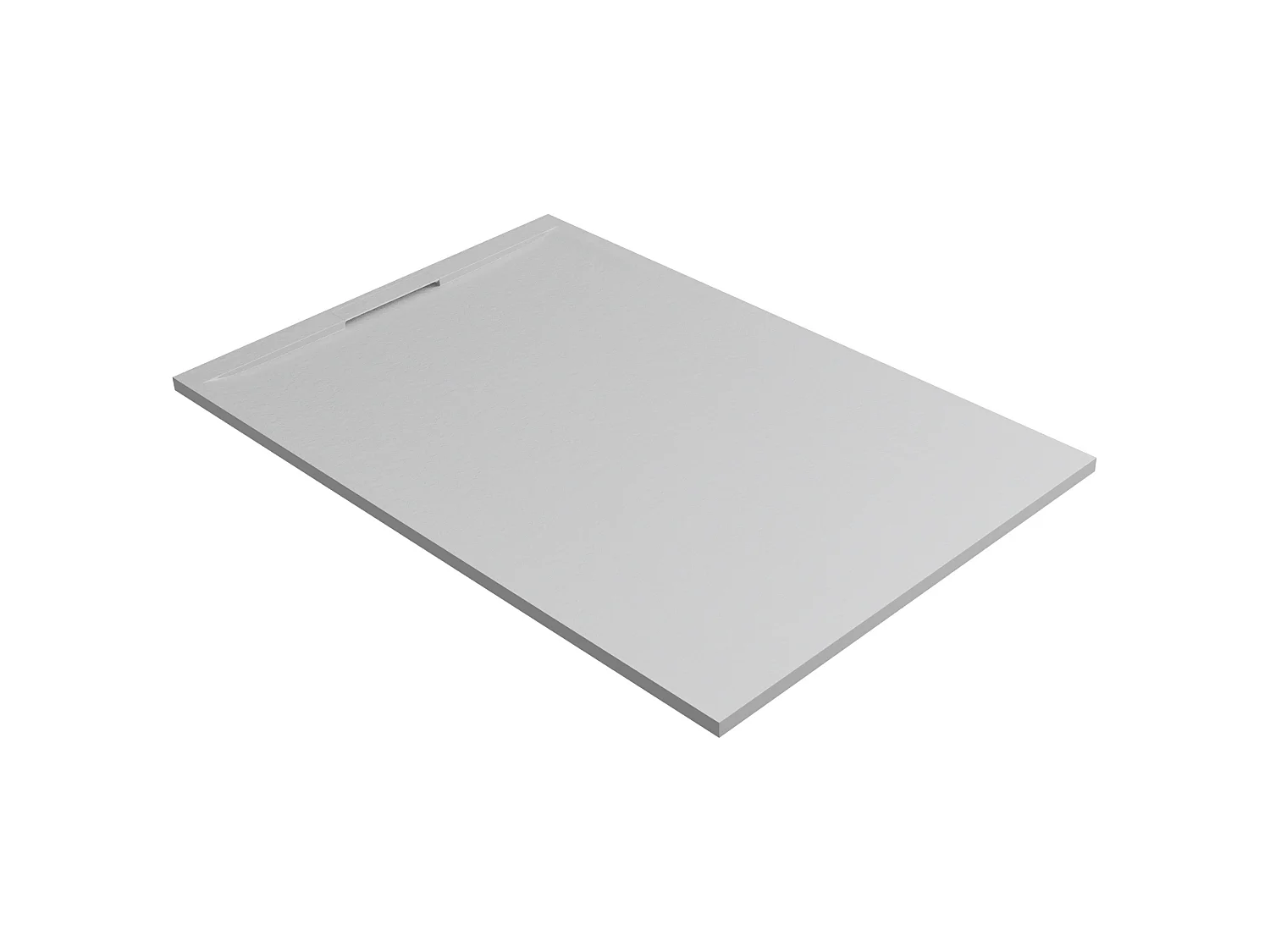 Receveur de douche 100x70 extra-plat Gris en résine minérale antidérapant effet ardoise - Ragnar LAVABERG