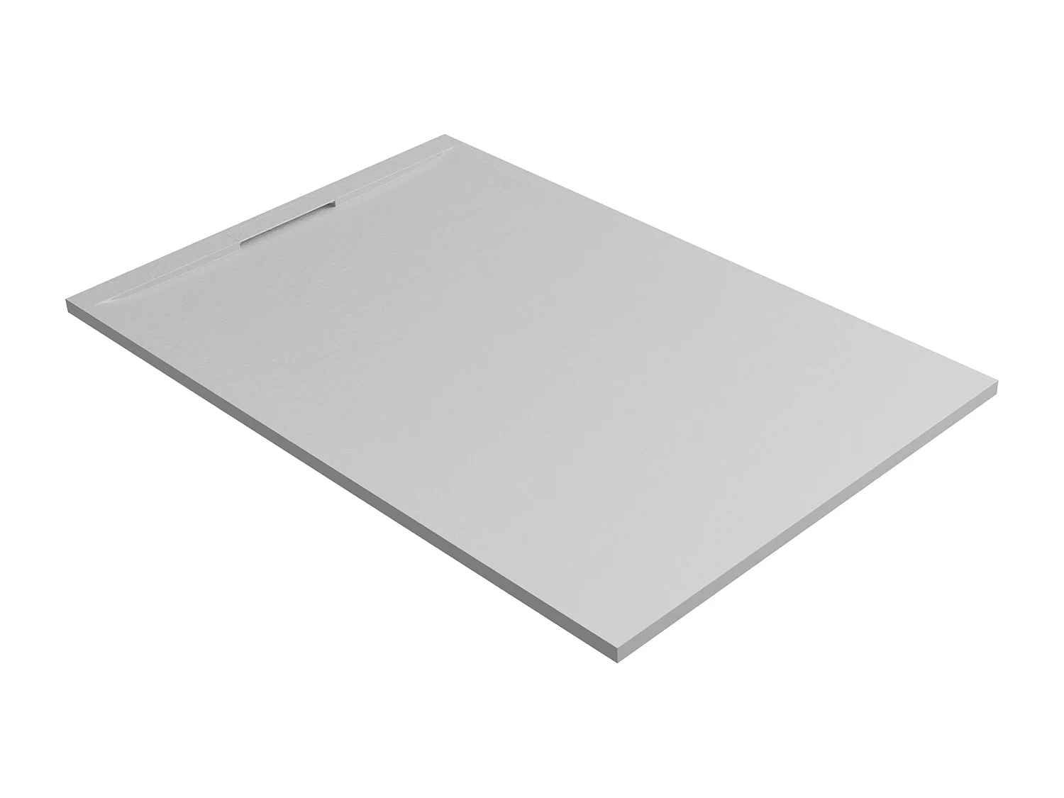 Receveur de douche 140x80 extra-plat Gris en résine minérale antidérapant effet ardoise - Ragnar LAVABERG