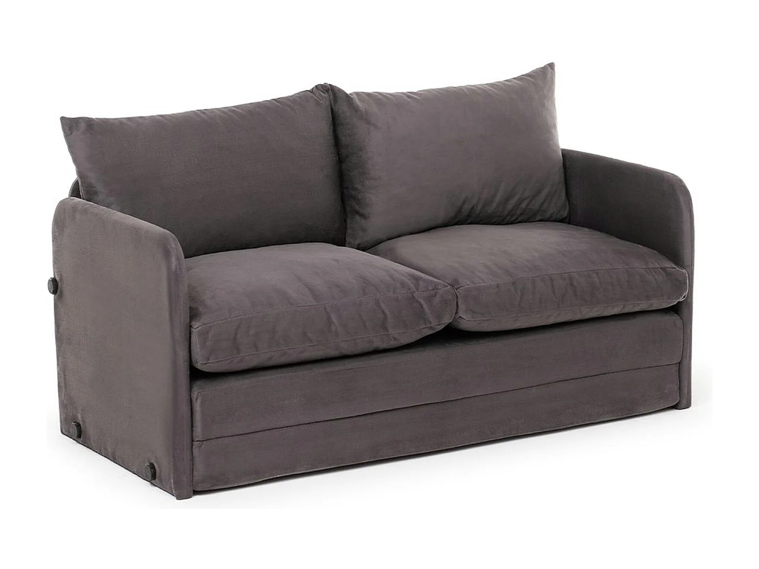 Canapé-lit en tissu gris, 2 personnes 140 cm ORURO