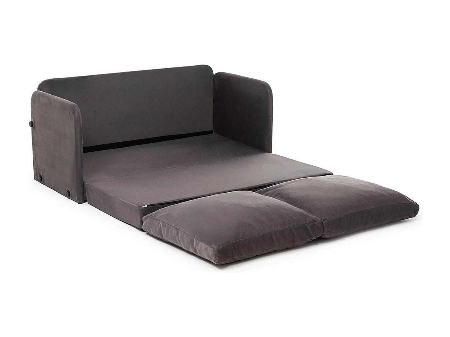 Canapé-lit en tissu gris, 2 personnes 140 cm ORURO