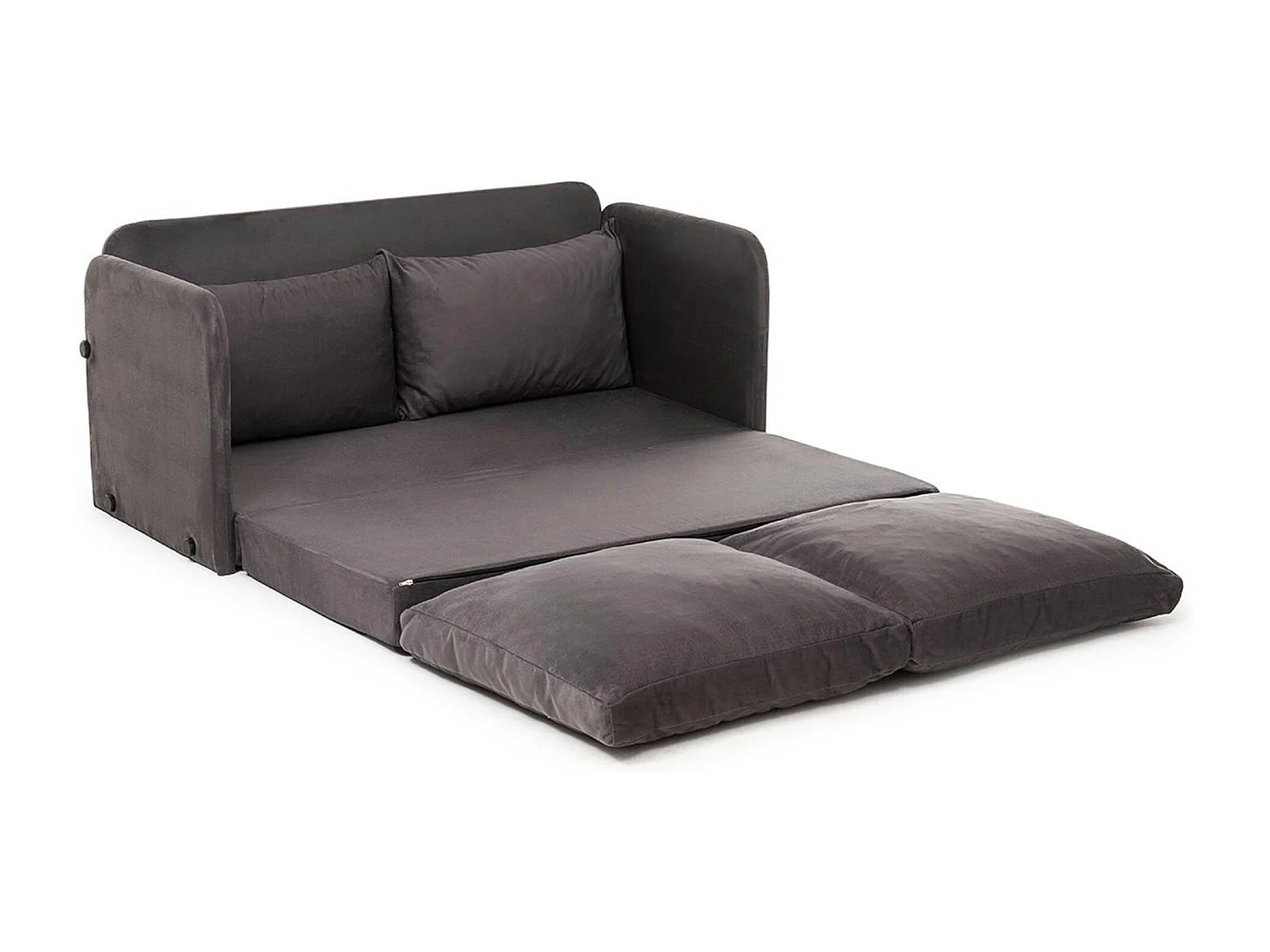 Canapé-lit en tissu gris, 2 personnes 140 cm ORURO