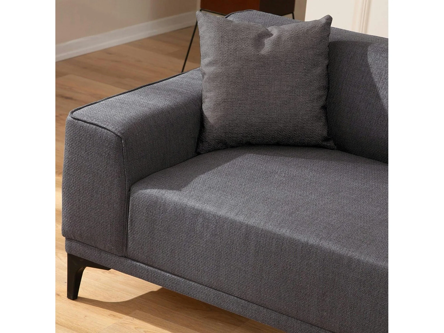 Canapé 3 places anthracite - accoudoirs larges ORSAY