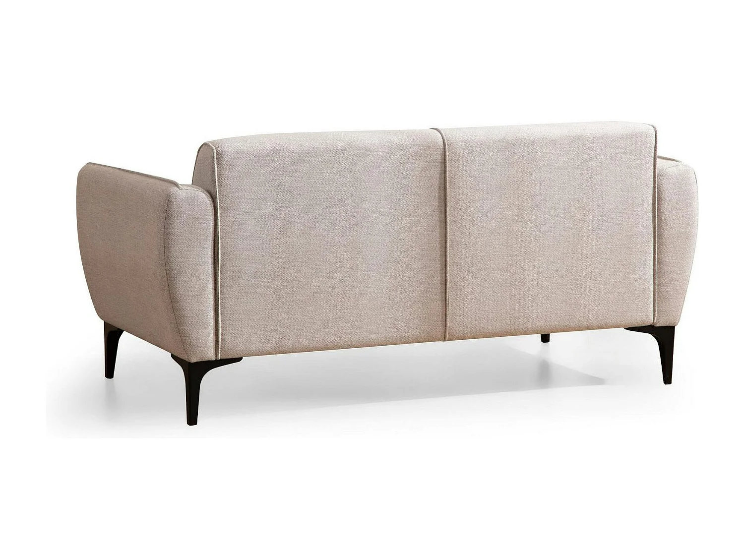 Canapé 2 places écru avec couture décorative VILNIUS