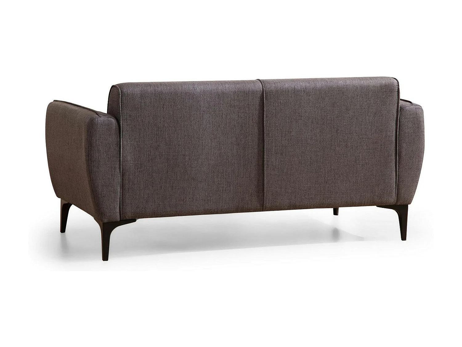 Canapé 2 places anthracite avec couture décorative VILNIUS