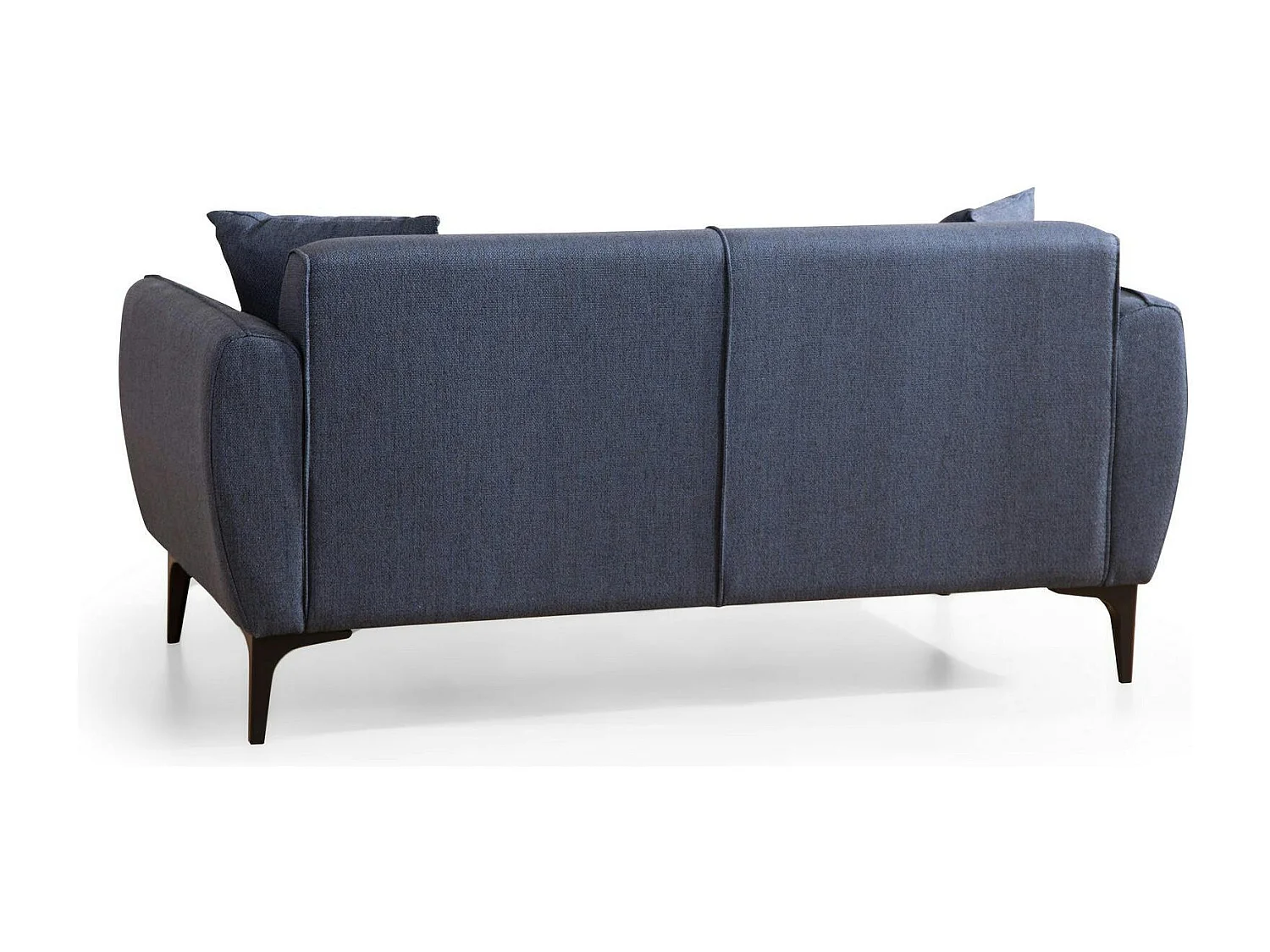 Canapé 2 places bleu avec couture décorative VILNIUS