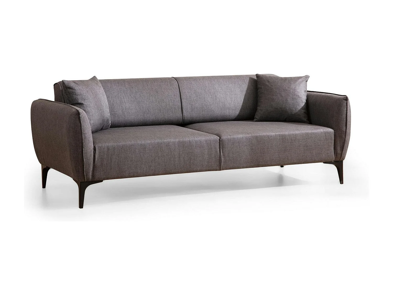 Canapé 3 places anthracite avec couture décorative VILNIUS