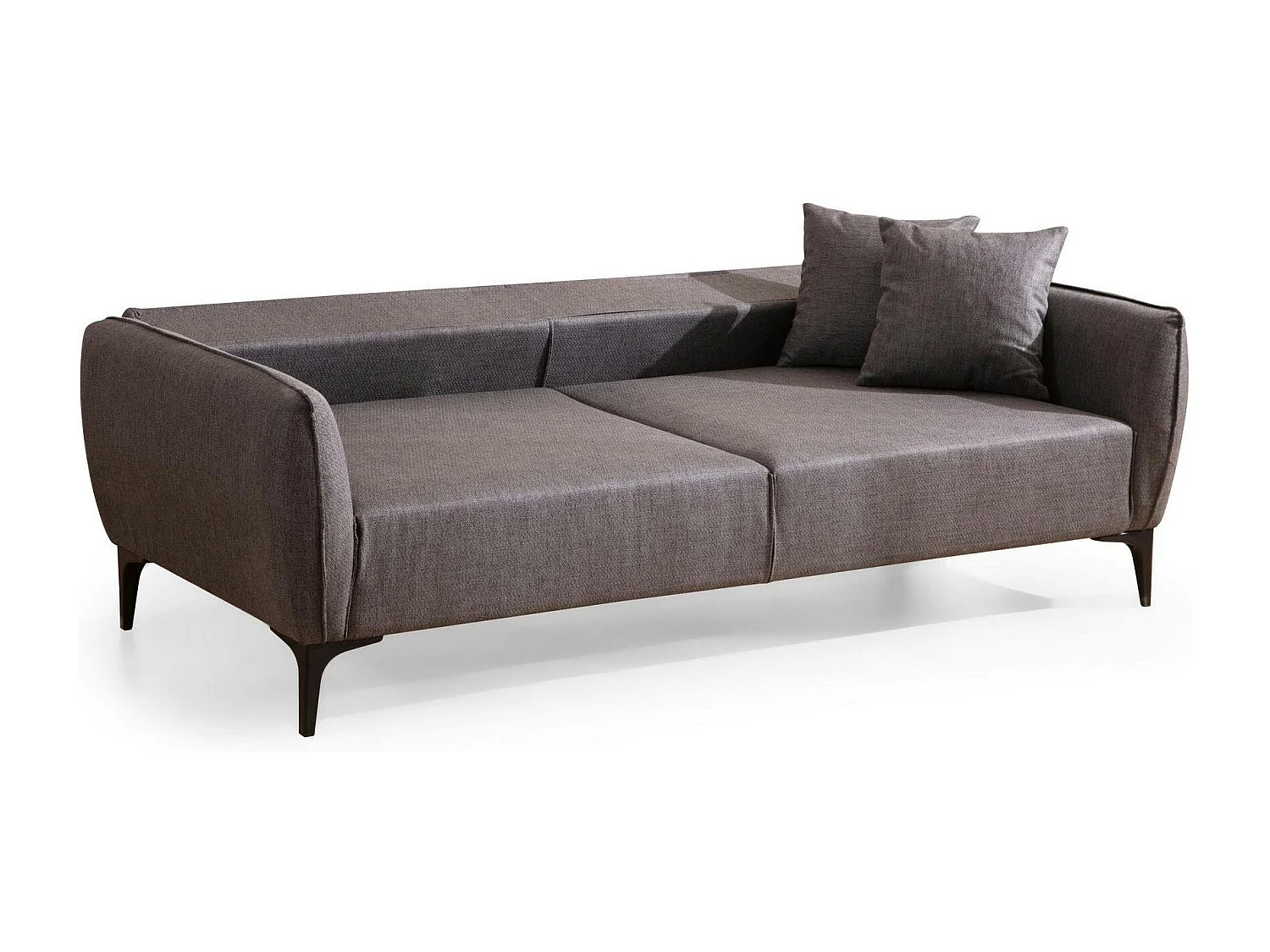 Canapé 3 places anthracite avec couture décorative VILNIUS