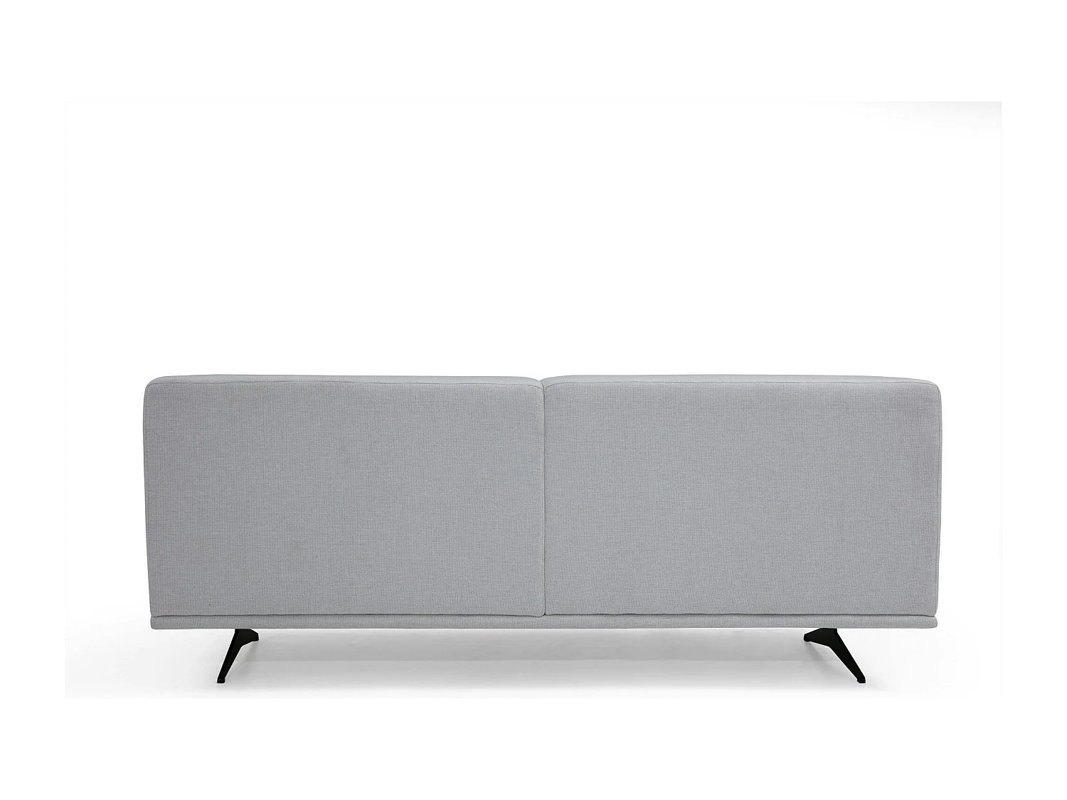 Canapé 2 places écru moderne, pieds métal noir CREWE