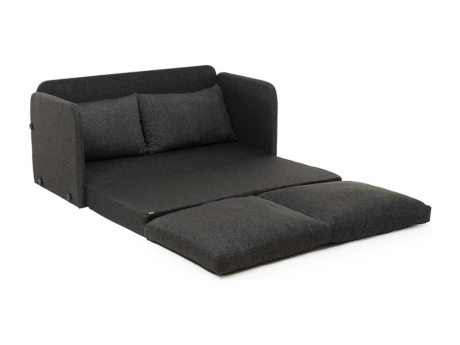 Canapé-lit en lin gris foncé, 2 personnes 140 cm ORURO