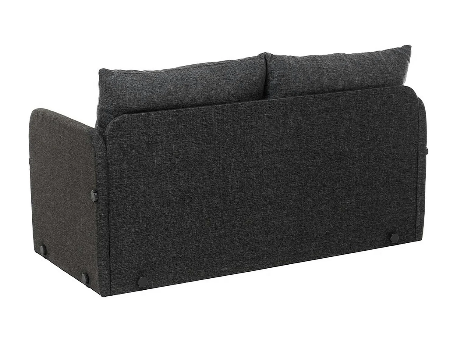 Canapé-lit en lin gris foncé, 2 personnes 140 cm ORURO