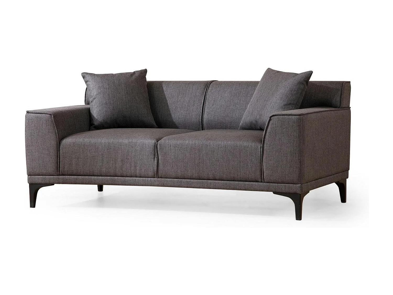 Canapé 2 places anthracite - accoudoirs larges ORSAY