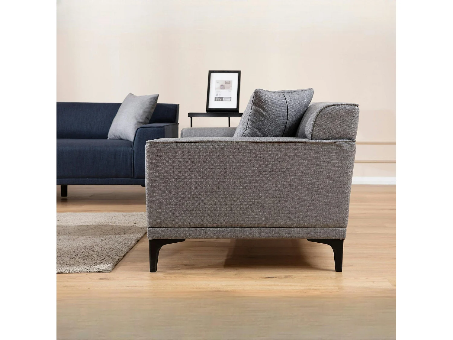 Canapé 2 places gris clair - accoudoirs larges ORSAY