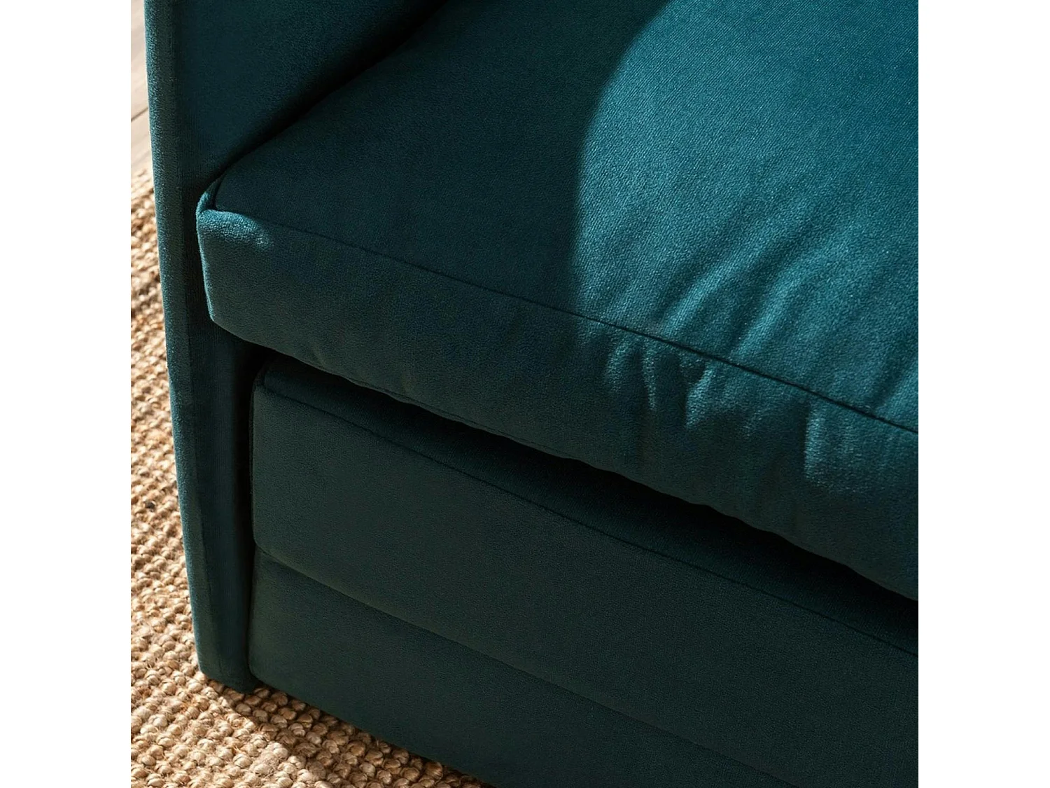 Canapé-lit d'appoint en tissu bleu lagon, 2 personnes ORURO