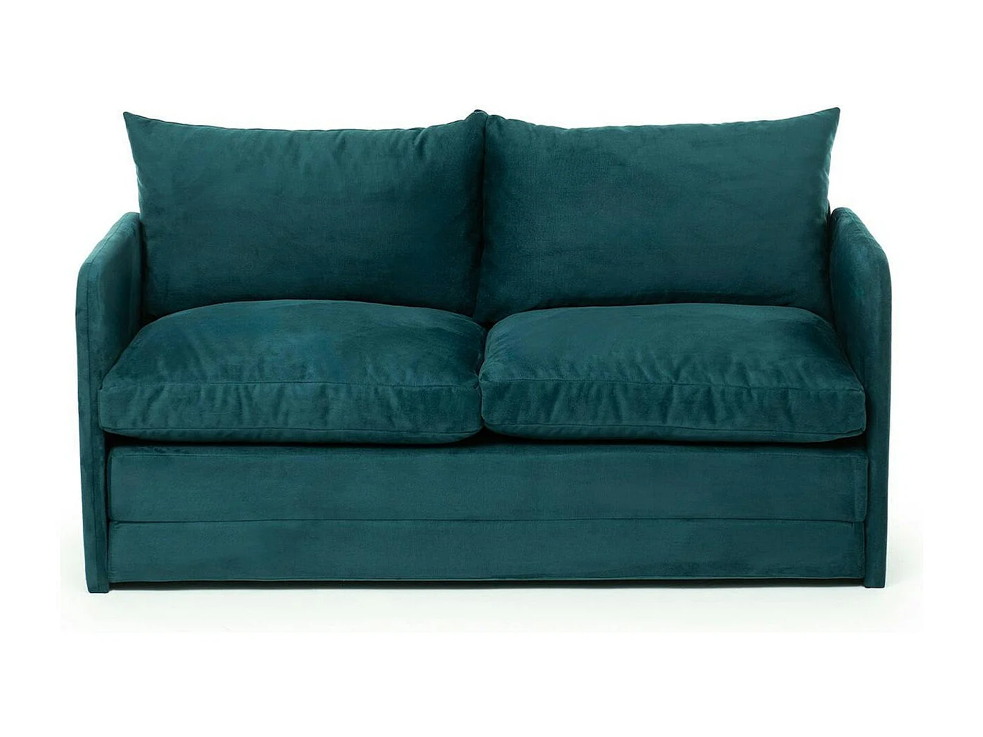 Canapé-lit d'appoint en tissu bleu lagon, 2 personnes ORURO