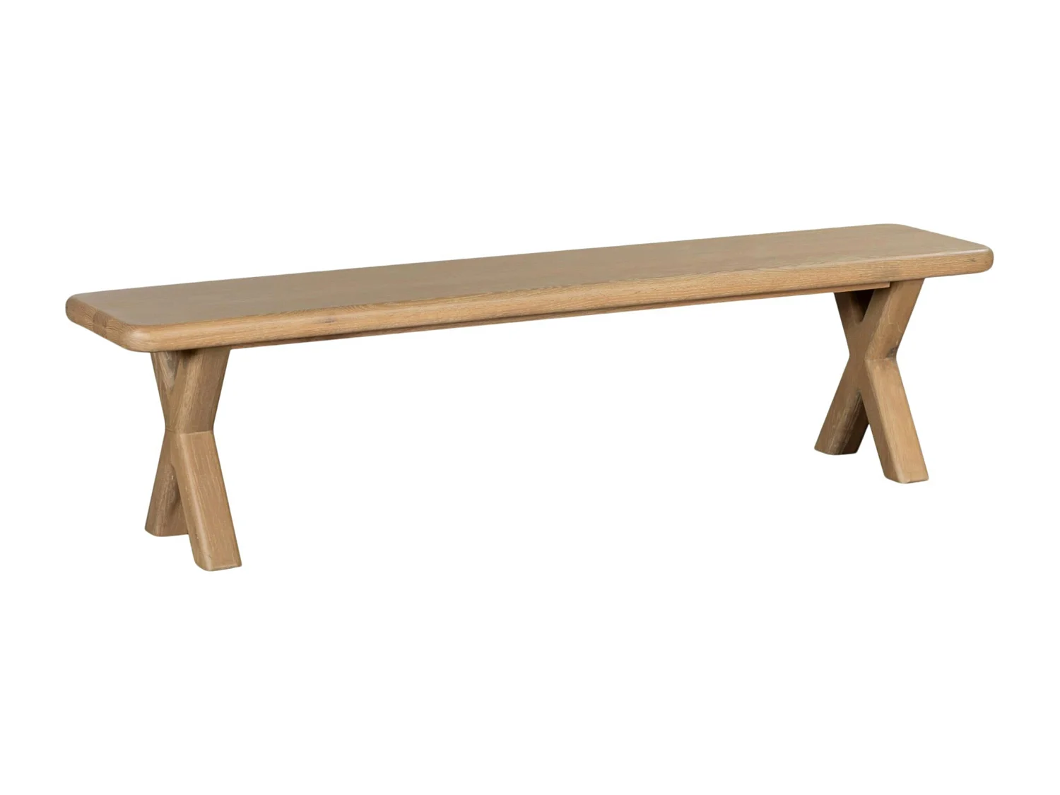 Banc de salle à manger bois pieds en croix 180 cm ASTER