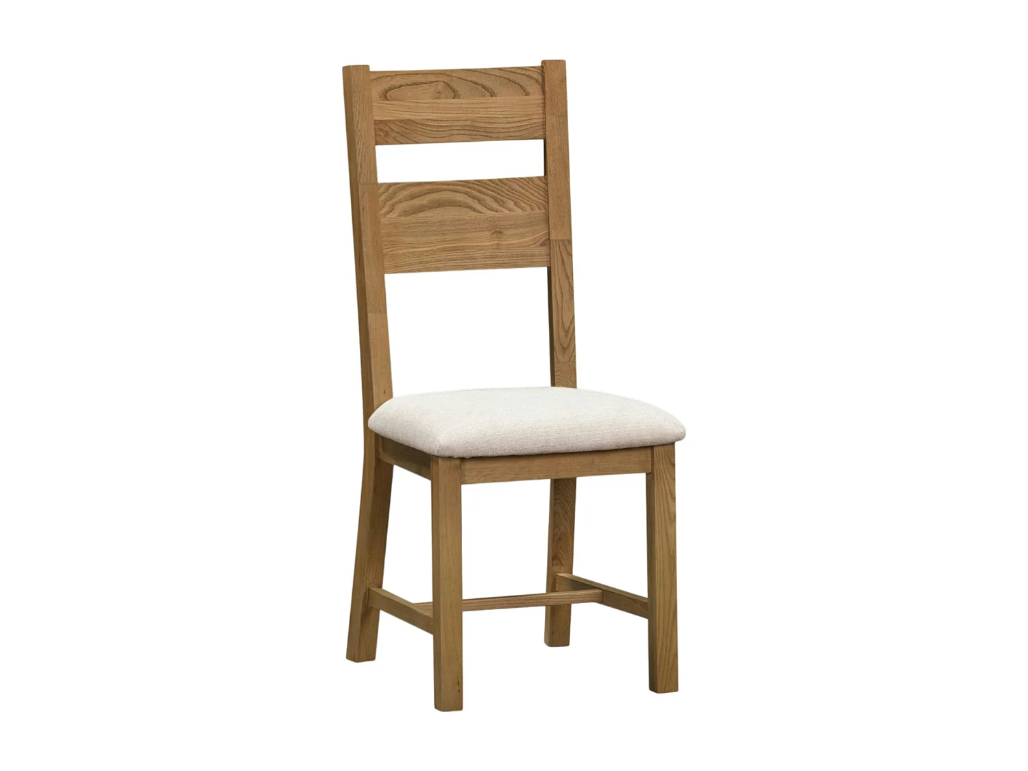 Chaise de salle à manger bois et tissu (lot de 2) VALMONT